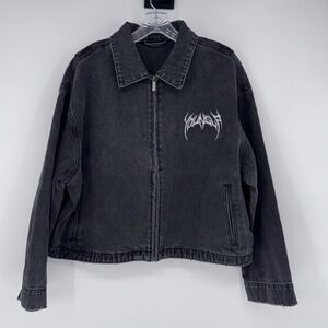 YoungLA Sample Distressed Batman Jean Jacket Size Medium